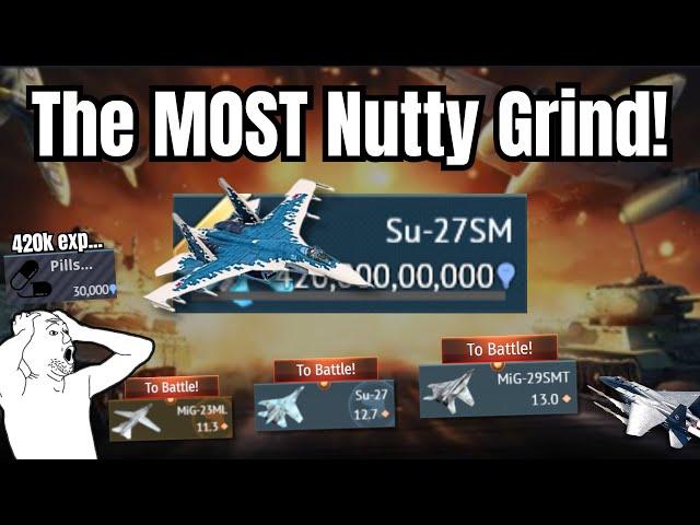 This 𝐖𝐚𝐫 𝐓𝐡𝐮𝐧𝐝𝐞𝐫 Grind DRAINED my Soul!(420k exp is too much...) | Su-27SM Grind Experience