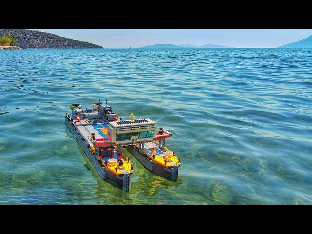 LEGO Technic RC boat explores the ancient sunken city of Epidaurus