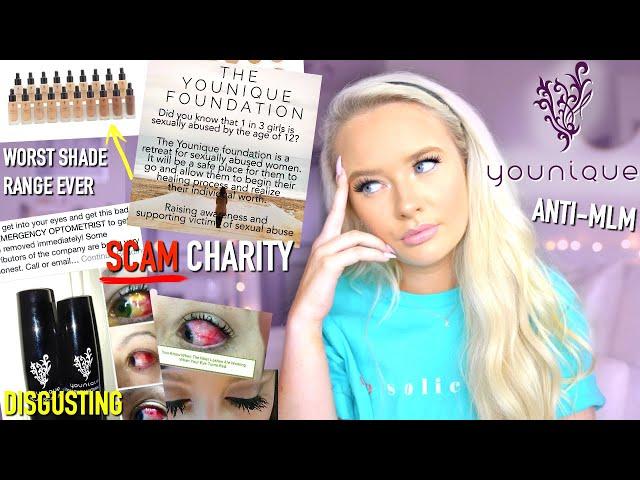 YOUNIQUE MAKEUP MLM SCAM.... SCUMMY CHARITY & BAD MAKEUP