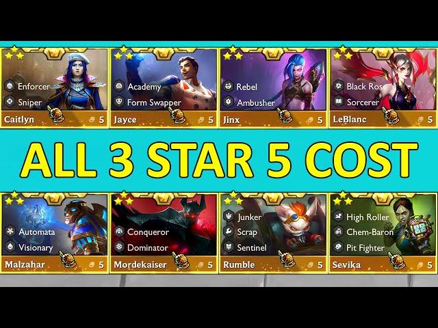 Set 13 ALL 5 Cost Units 3 Star ⭐⭐⭐