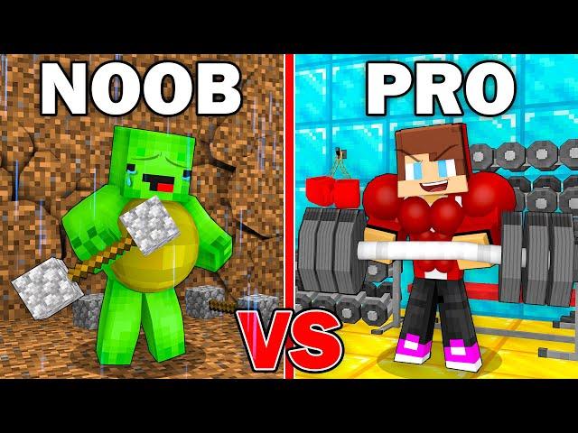 Mikey NOOB vs JJ PRO Gym Survival Battle in Minecraft (Maizen)