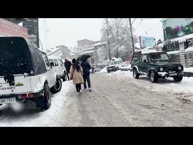 Heavy Snowfall in Mallroad Manali || Solang || Hampta || Kullu-Manali