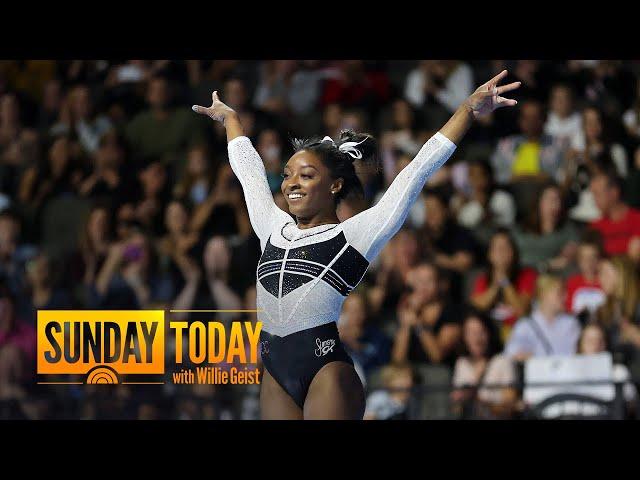 Simone Biles returns to competition for 1st time since Tokyo Olympics