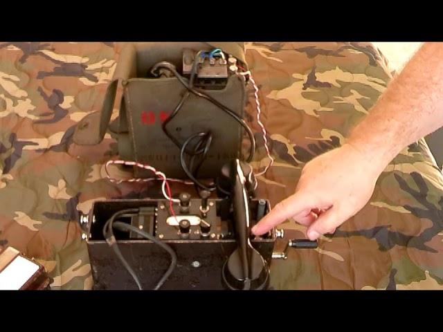 FIELD PHONE OPS:  Swedish M37 Field Phone