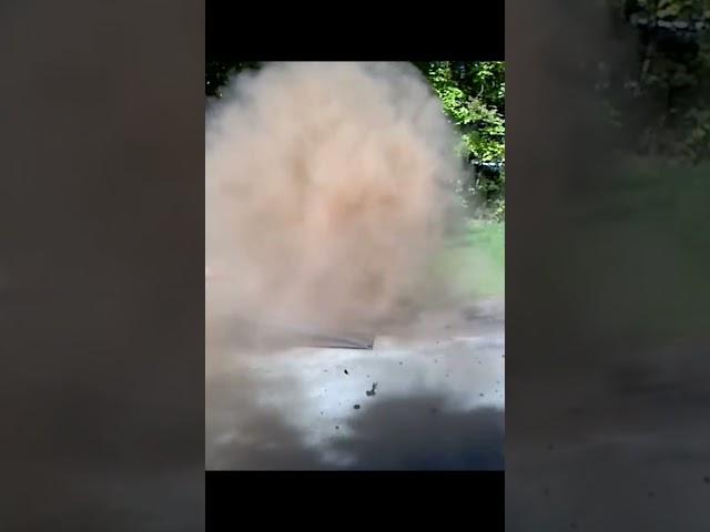 Mowing Over a Puffball Mushroom