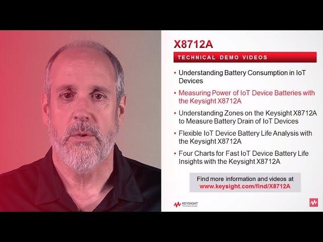Measuring Power of IoT Device Batteries with the Keysight X8712A