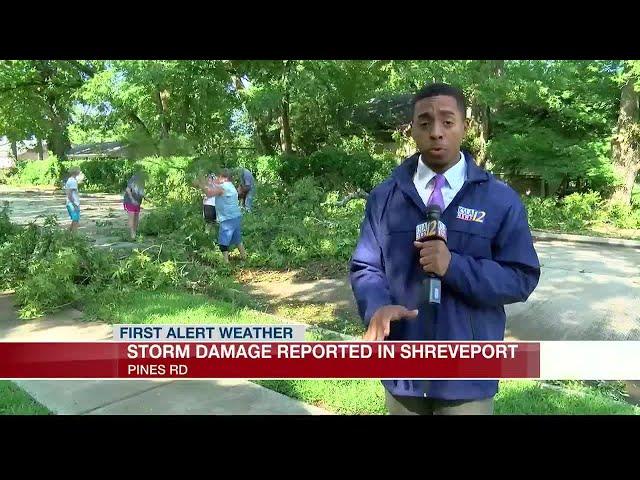 Storm damage reported on Pines Rd. in Shreveport