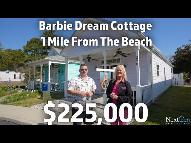 Inside a Murrells Inlet Barbie Cottage in South Carolina near Myrtle Beach for $225k!