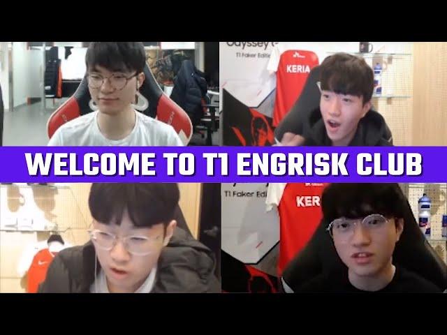 T1 Engrisk Club (Faker, Keria, Oner, Zeus...) | T1 Cute Moments