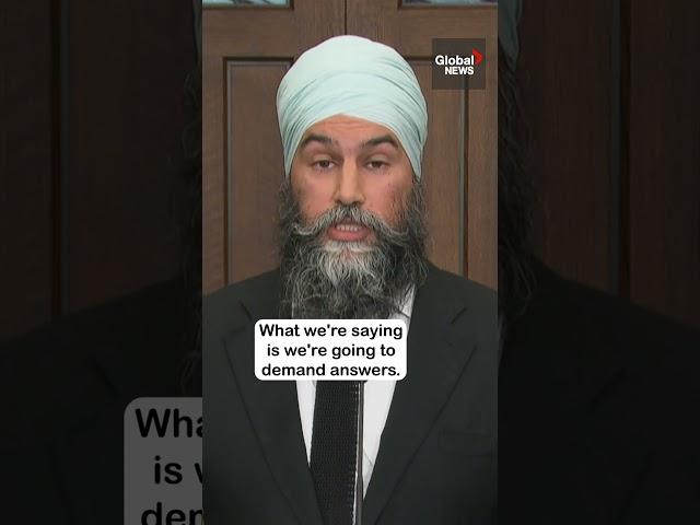 Reporter presses Singh on why NDP continues “to prop up” Liberals amid foreign interference report