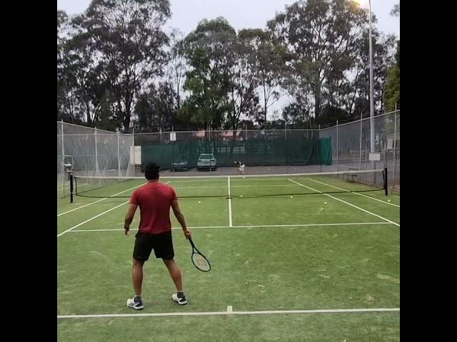 Long rally of the day #unforcederror #tennis #tennisfun #tennisshorts