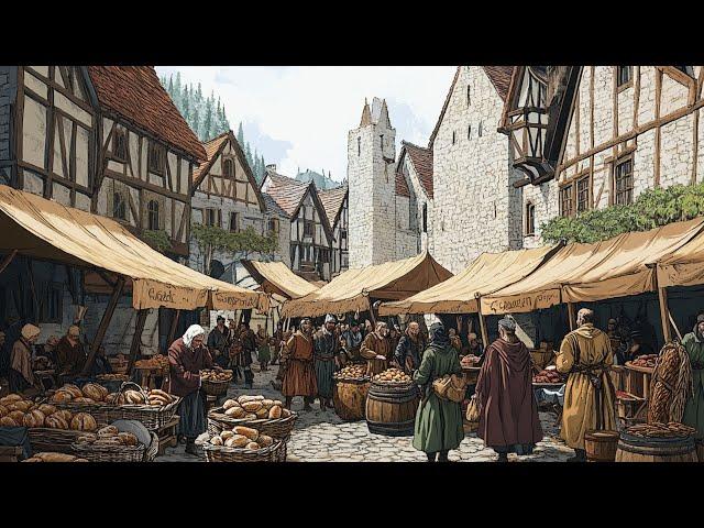 Relaxing Medieval Folk Music - Fantasy Medieval Market - Celtic Music - Sleep, Meditation & Healing