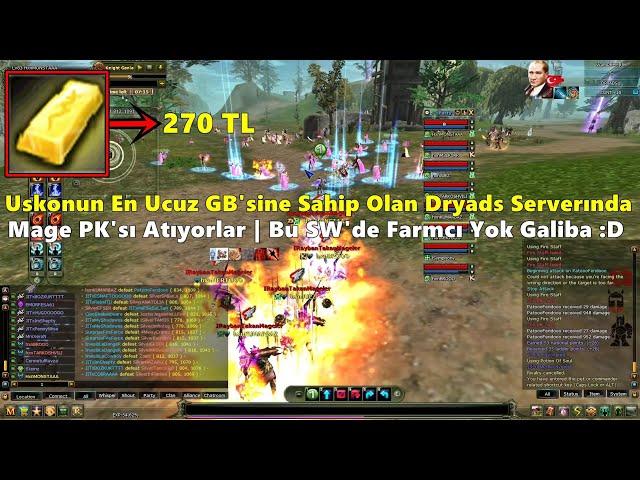 RTM - Uskonun En Ucuz GB'sine Sahip Olan Dryads Serverında Mage PK'sı Atıyorlar! | Knight Online