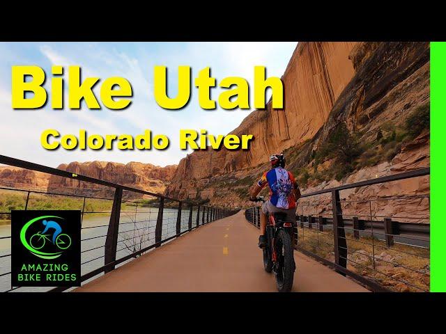 15 Minute Virtual Bike Ride | Moab | Goose Island Trail | Utah | Cycling Workout | Travel Video