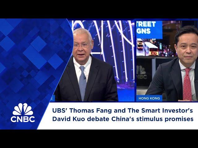 UBS' Thomas Fang and The Smart Investor's David Kuo debate China's stimulus promises