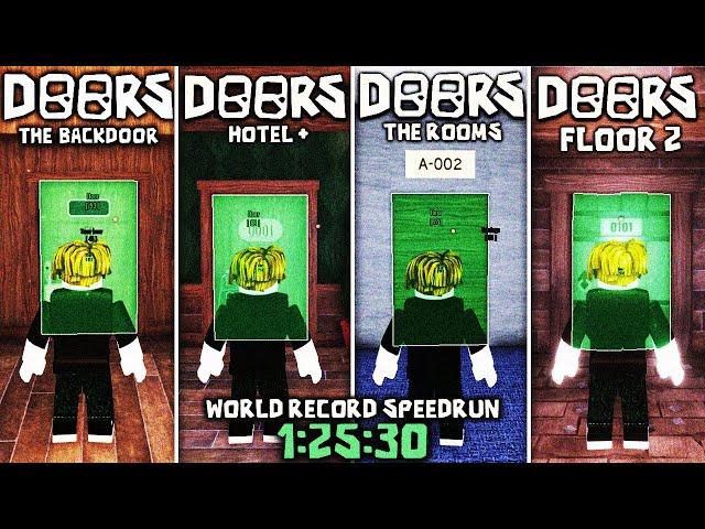 DOORS ALL FLOORS - 3RD PERSON WORLD RECORD SPEEDRUN *1:25:30* NO CHEATS