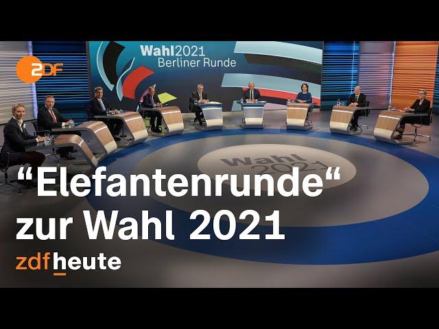 "Berliner Runde" mit den Spitzenvertretern der Parteien zur Bundestagswahl 2021