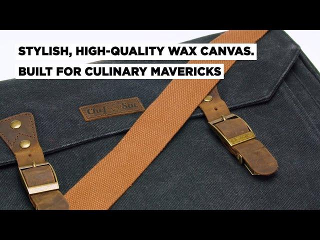 | Chef Sac - The Chef Knife Waxed Canvas Knife Messenger Bag | The Executive Briefcase For Chefs