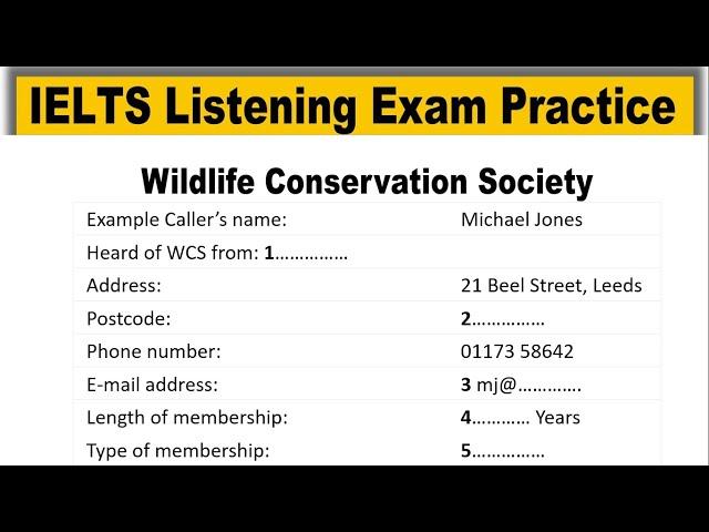 Wildlife Conservation Society Ielts Listening | Listening Ielts Practice Test | Ielts Listening Test