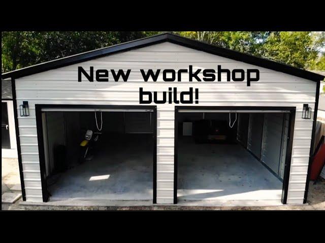 24 x 25‘ metal building, workshop, garage build installation