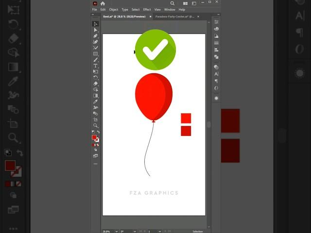 Creating Realistic 3D Color Effects in Adobe Illustrator | #tutorial #tips #tipsandtricks #balloons