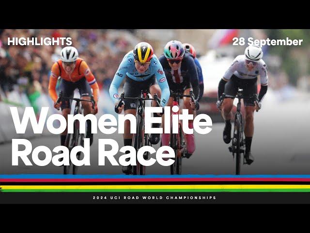 Women Elite Road Race highlights | 2024 UCI Road World Championships