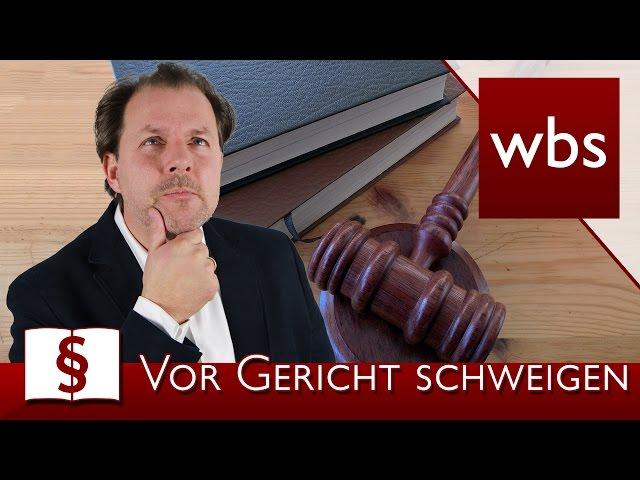 Jura Basics: Wann darf ich vor Gericht schweigen? | Rechtsanwalt Christian Solmecke