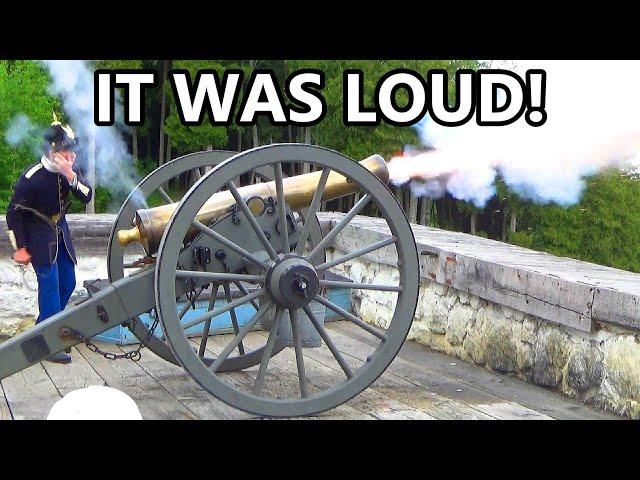 The Cannon Firing Demonstration Was Loud & Awesome At Fort Mackinac!