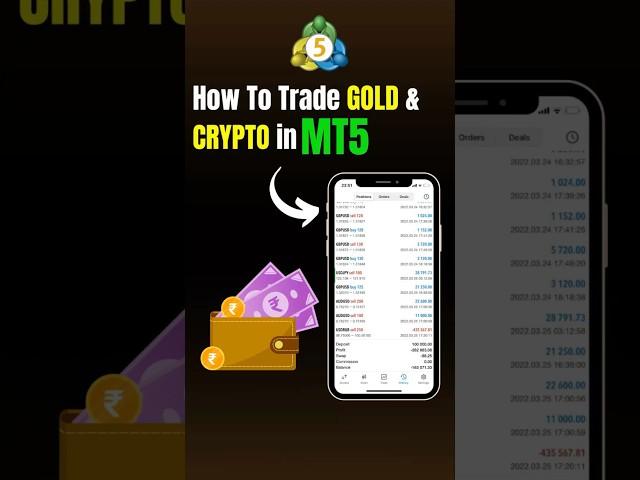 How to Trade GOLD & CRYPTO in MT5 #mt5 #demat #demataccount #gold #xauusd #crypto #cryptotrading