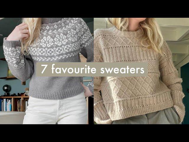 seven of my favourite hand-knitted sweaters!