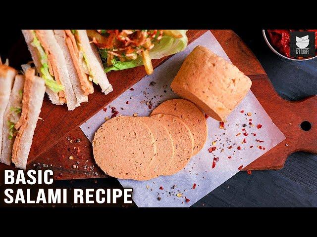 How To Make Chicken Salami At Home | Basic Salami Recipe | Homemade Salami By Varun | Get Curried