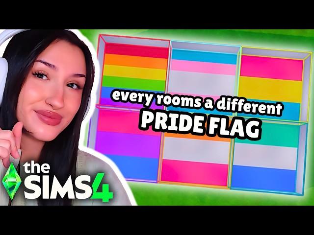 every rooms a different PRIDE FLAG in The Sims 4