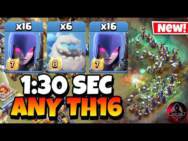 EPIC STRATEGY | TH16 Zap Quake Witch is the Easiest TH16 Attack Strategy in Clash of Clans