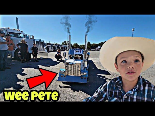 9 Year Old Future Truck Driver Shows Us The Smallest 1994 Peterbilt 379 Semi Truck 