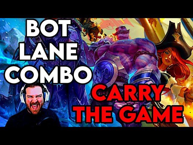 Braum + Miss Fortune CANNOT be Beat!! LEGENDARY Bot Lane Combo! We were Unstoppable! GG EZ