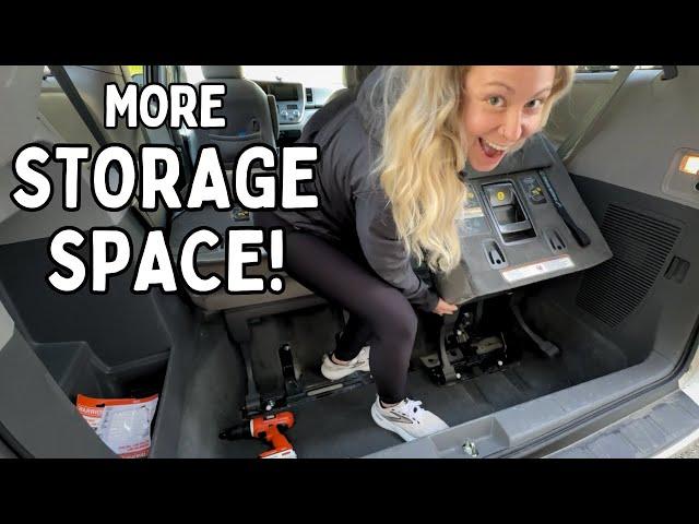 Removing the 2nd & 3rd Row Seats in my Toyota Sienna Minivan | Camper Conversion Project #1!