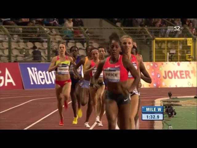 183 Faith Kipyegon 4 16 71 Women's Mile African Record   DL Brussels 2015