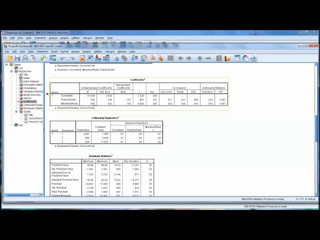 Linear Regression in SPSS