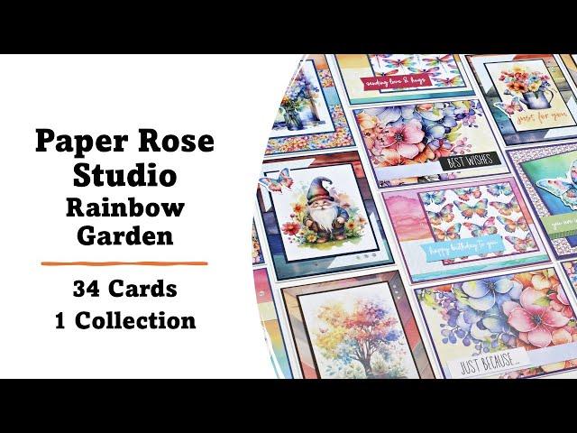 Paper Rose Studio | Rainbow Garden | 34 Cards 1 Collection