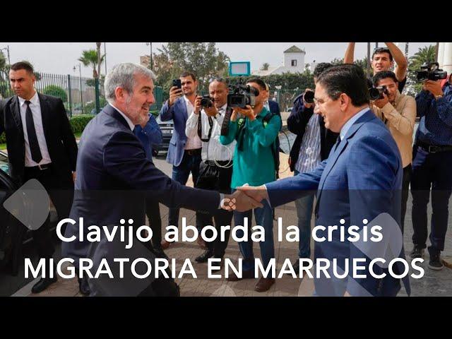 Clavijo aborda en Marruecos la crisis migratoria