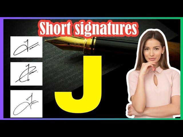 J signature style | Signature style of my name J  | J Short signature