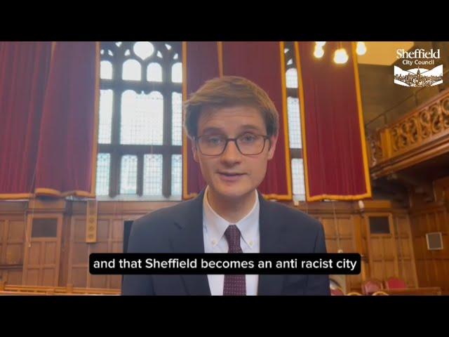 Sheffield City Council Leader Cllr Hunt speaks about the Race Equality Commission