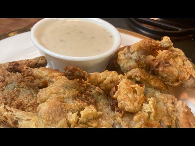 OLD SCHOOL CHICKEN FRIED QUAIL WITH /OLD SCHOOL SKILLET CREAM GRAVY