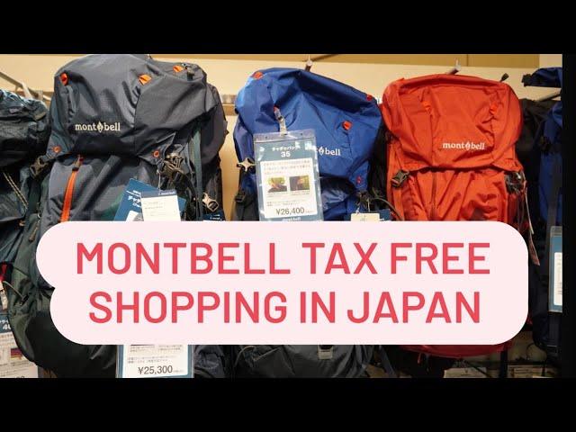 Montbell Tax free shopping in Japan