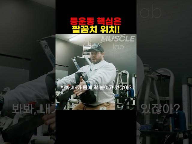등운동 핵심은 팔꿈치 위치