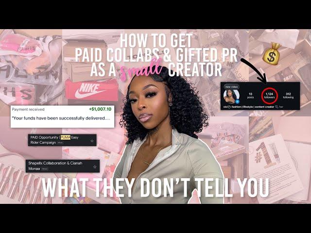 How To Get Paid Brand Deals & Gifted PR as a Small Creator  (tips & tricks) *NO GATEKEEPING*