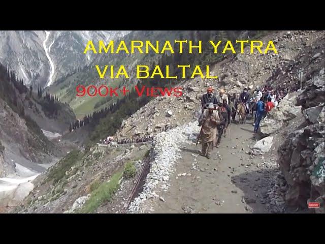 BALTAL TO AMARNATH CAVE ROUTE CROSSING DOMAIL, BARARI MARG, SANGAM TO AMARNATH HOLY CAVE (J&K) INDIA