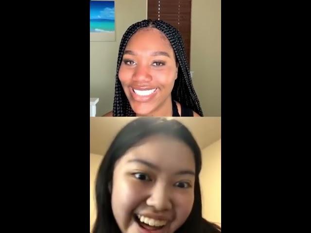 Girl does impression of Tiahra Nelson from the Electric Love video - Tiahranelson Instagram Live