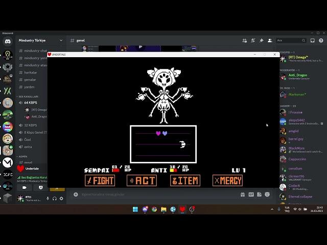 Undertale Muliplayer girdik! Pacifist - Muffet Epik ilF