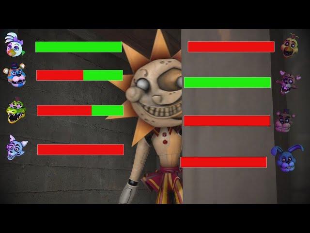 [SFM FNaF] Top 10 SECURITY BREACH vs FIGHT Animations WITH Healthbars